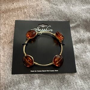Amber and Gold Bracelet